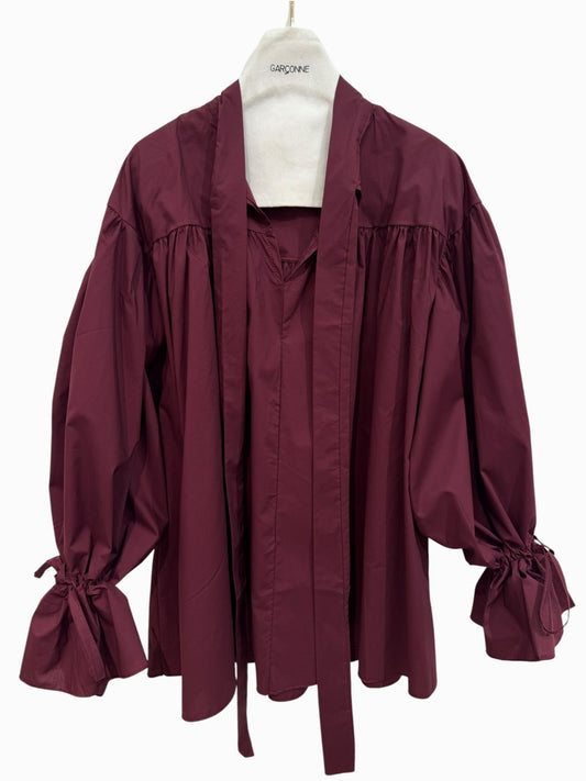 Flowy oversized blouse bordeaux