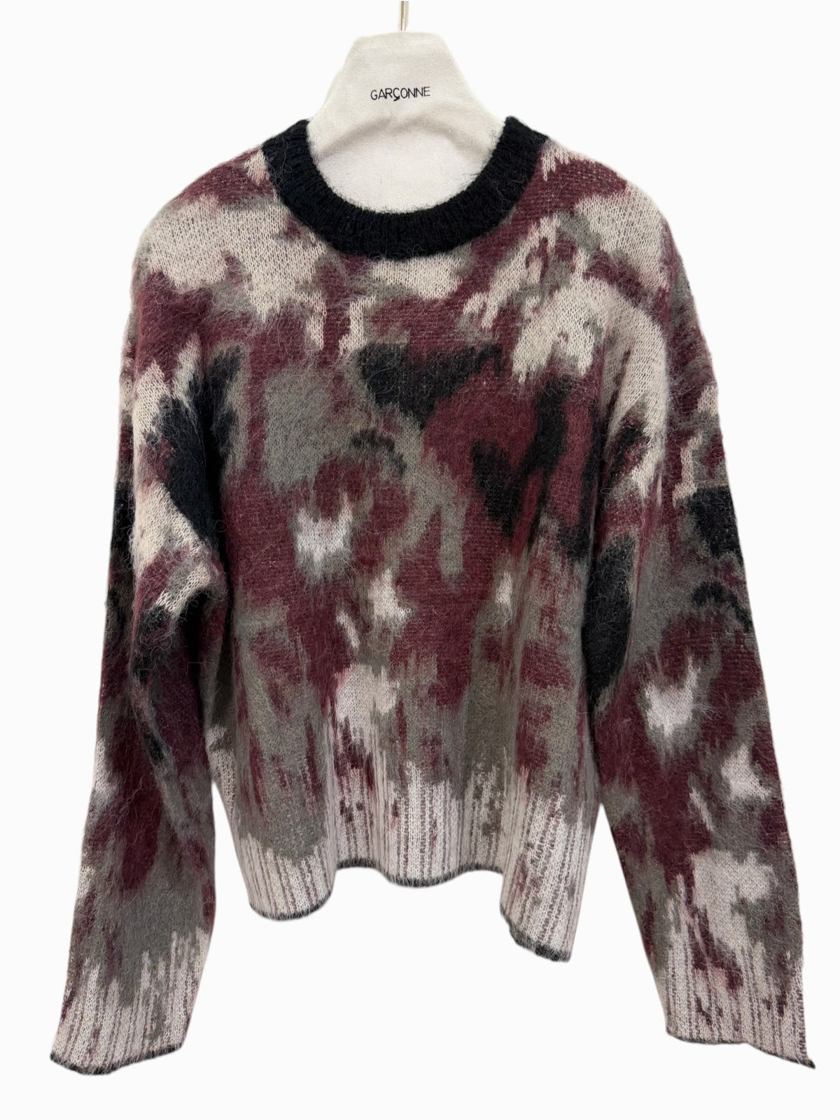 Trui camouflage print bordeaux