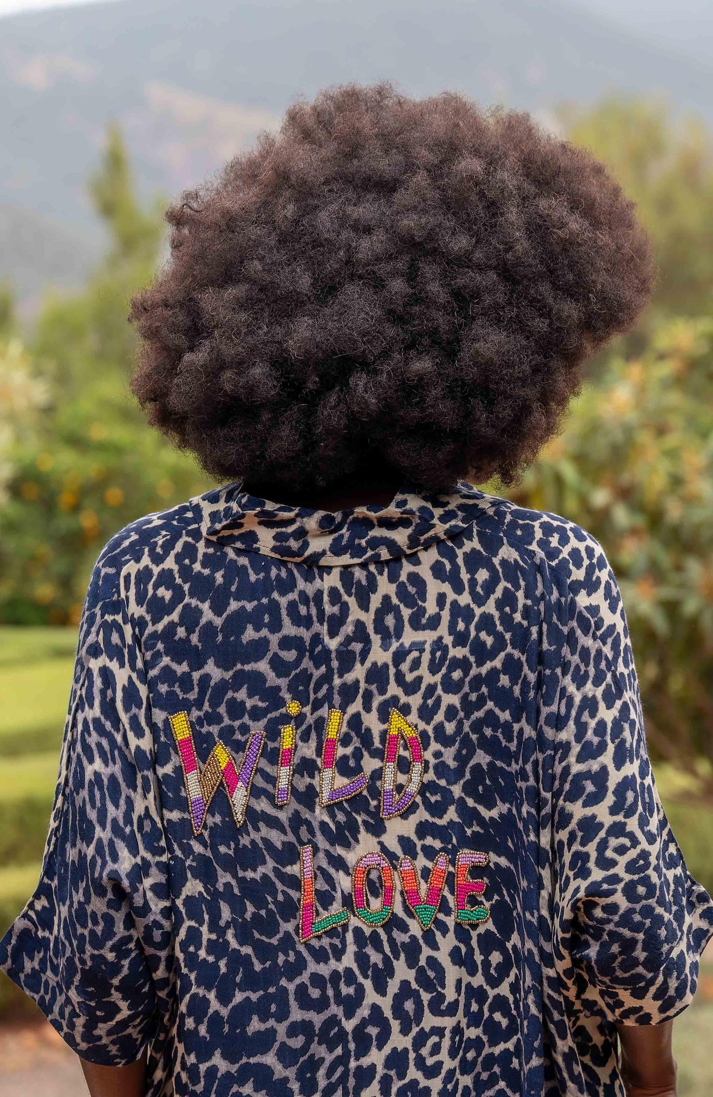 Gold & Silver Rooke leopard jurk wild love blauw/grijs