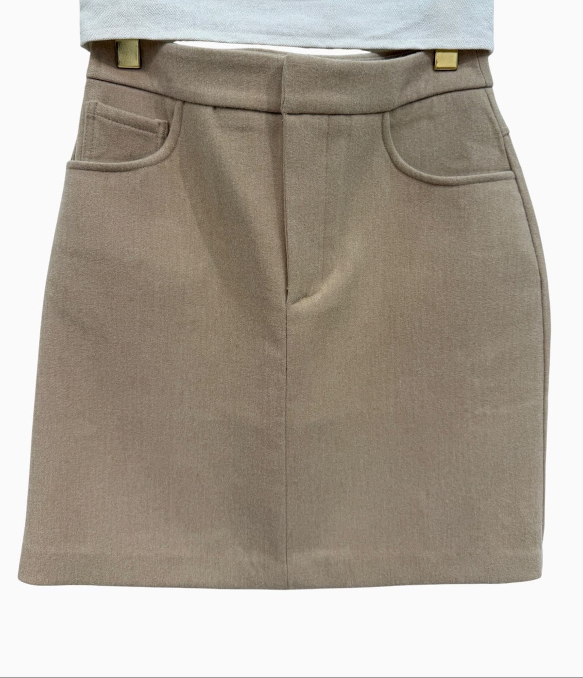 Rok hoge taille beige