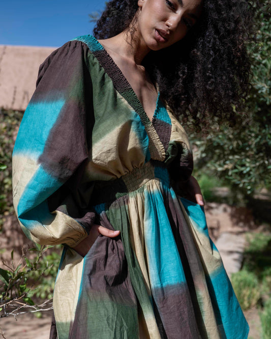 Gold & Silver jurk Kanita groen