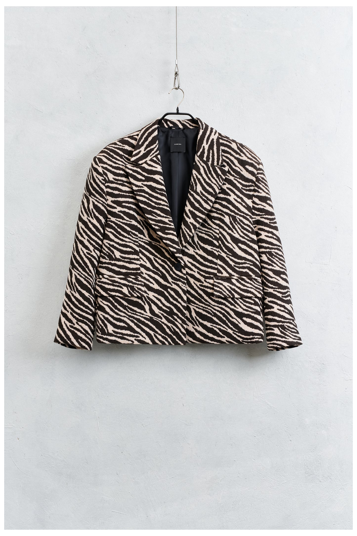Lumina blazer zebra print bruin