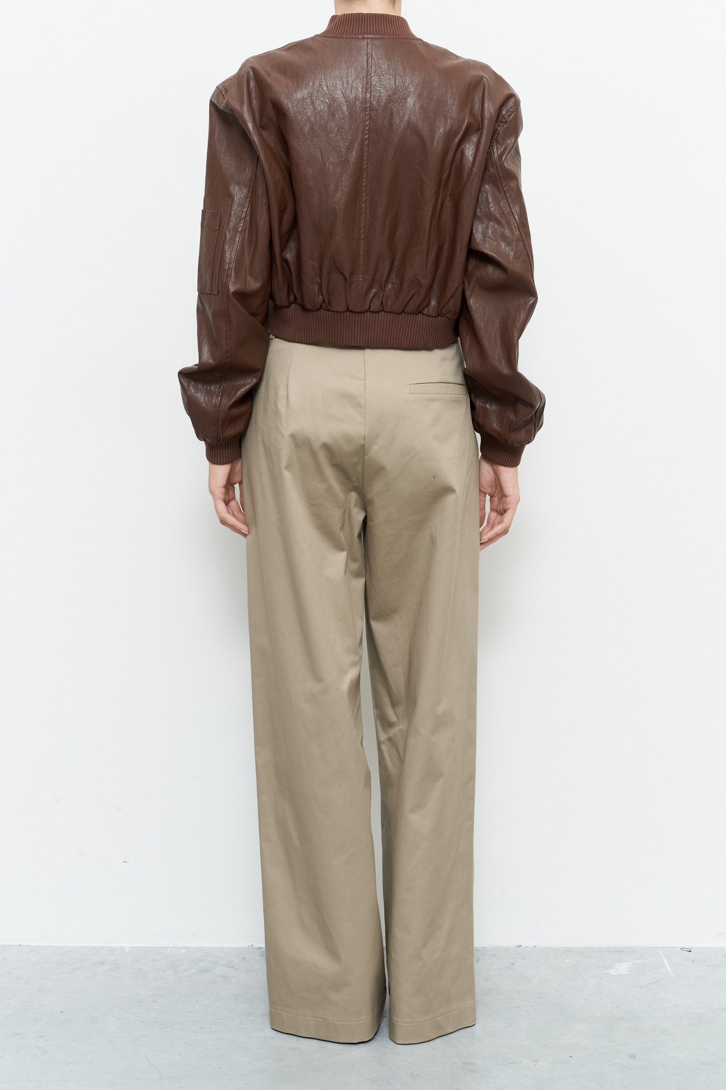 Lumina vegan leather bomberjack - Bruin