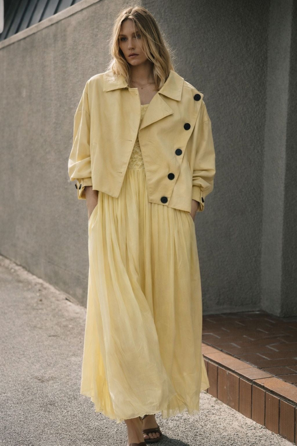 Garçonne vegan leather jasje roze