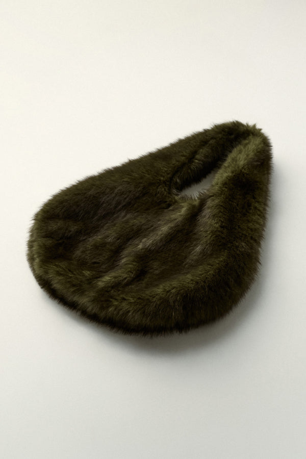 Lumina faux fur tas donkergroen