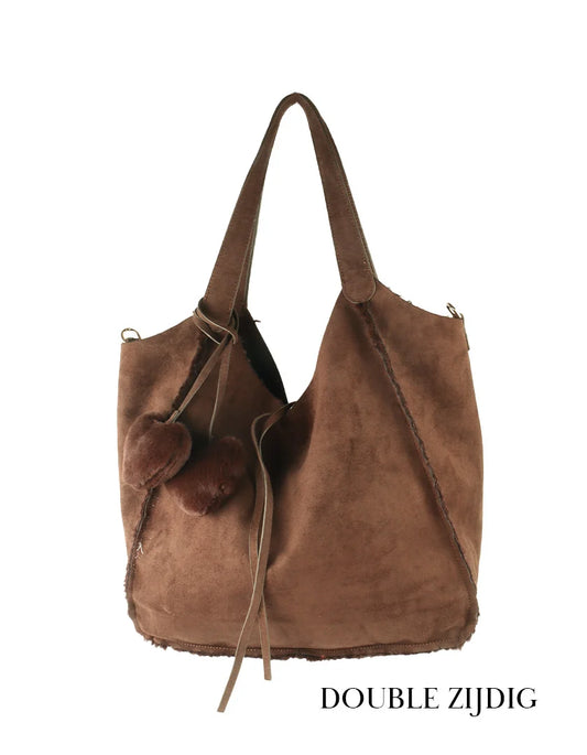 Giuliano kunstbont handtas - Bruin