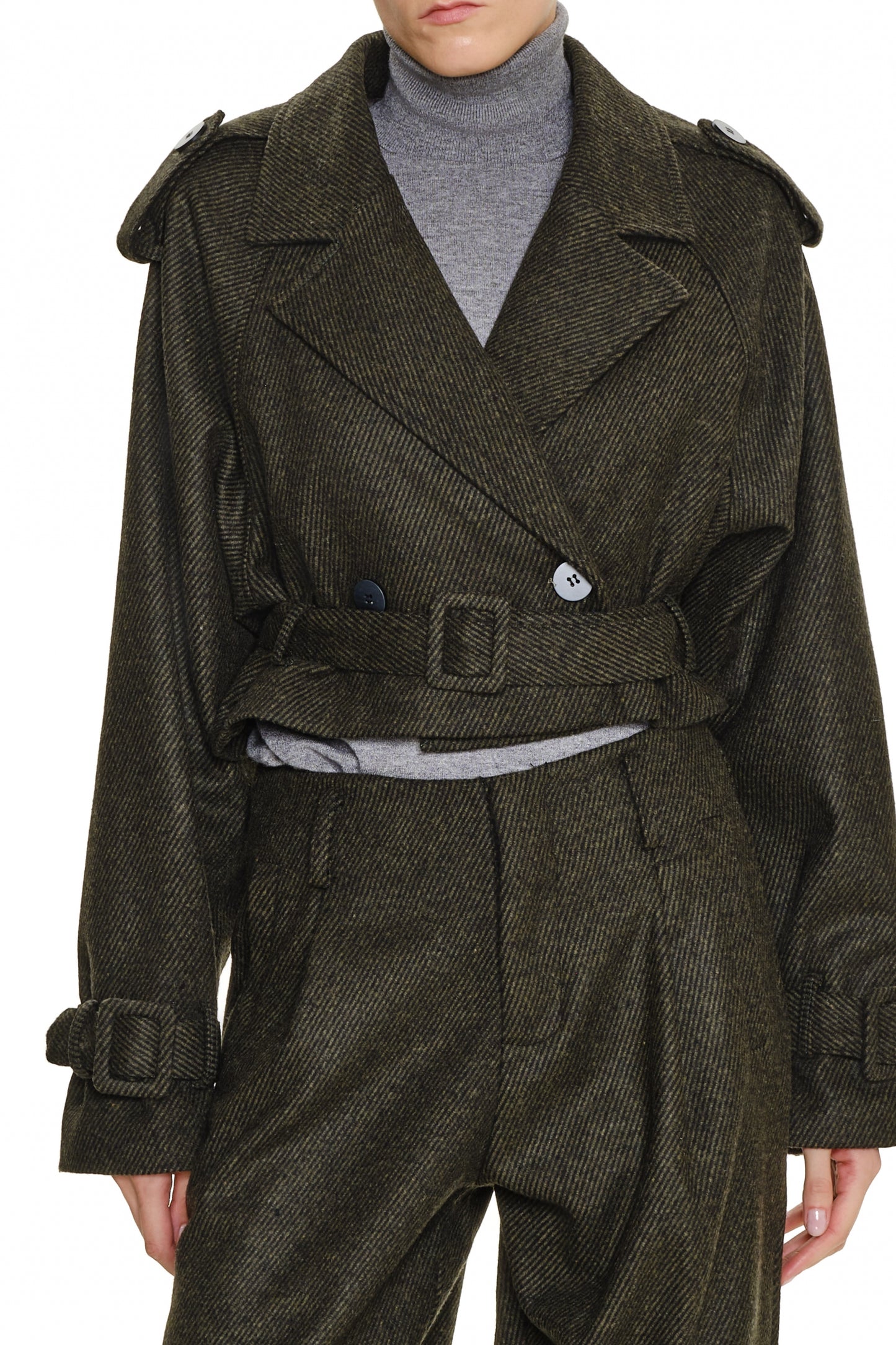 Lumina cropped trenchcoat Debby
