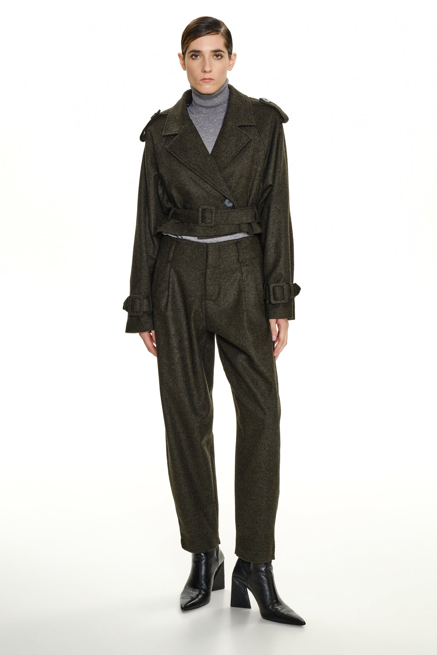 Lumina cropped trenchcoat Debby
