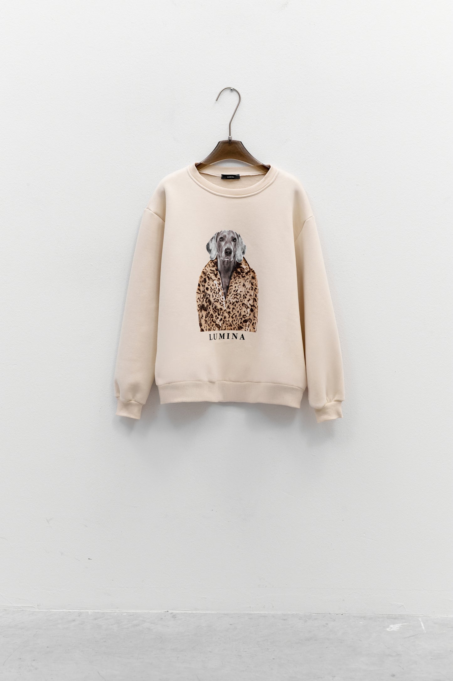 Lumina sweater met print - Zwart