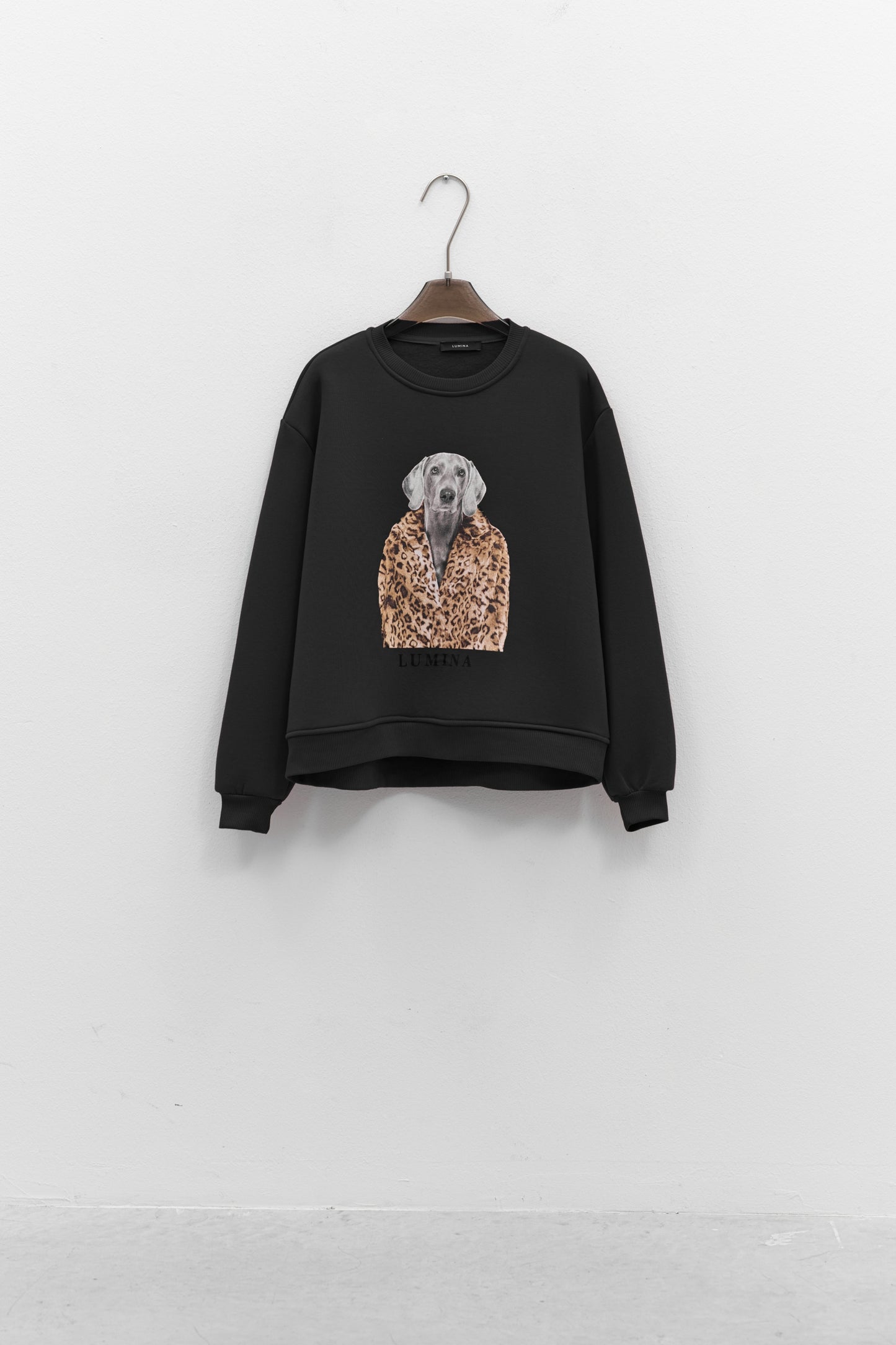 Lumina sweater met print - Zwart
