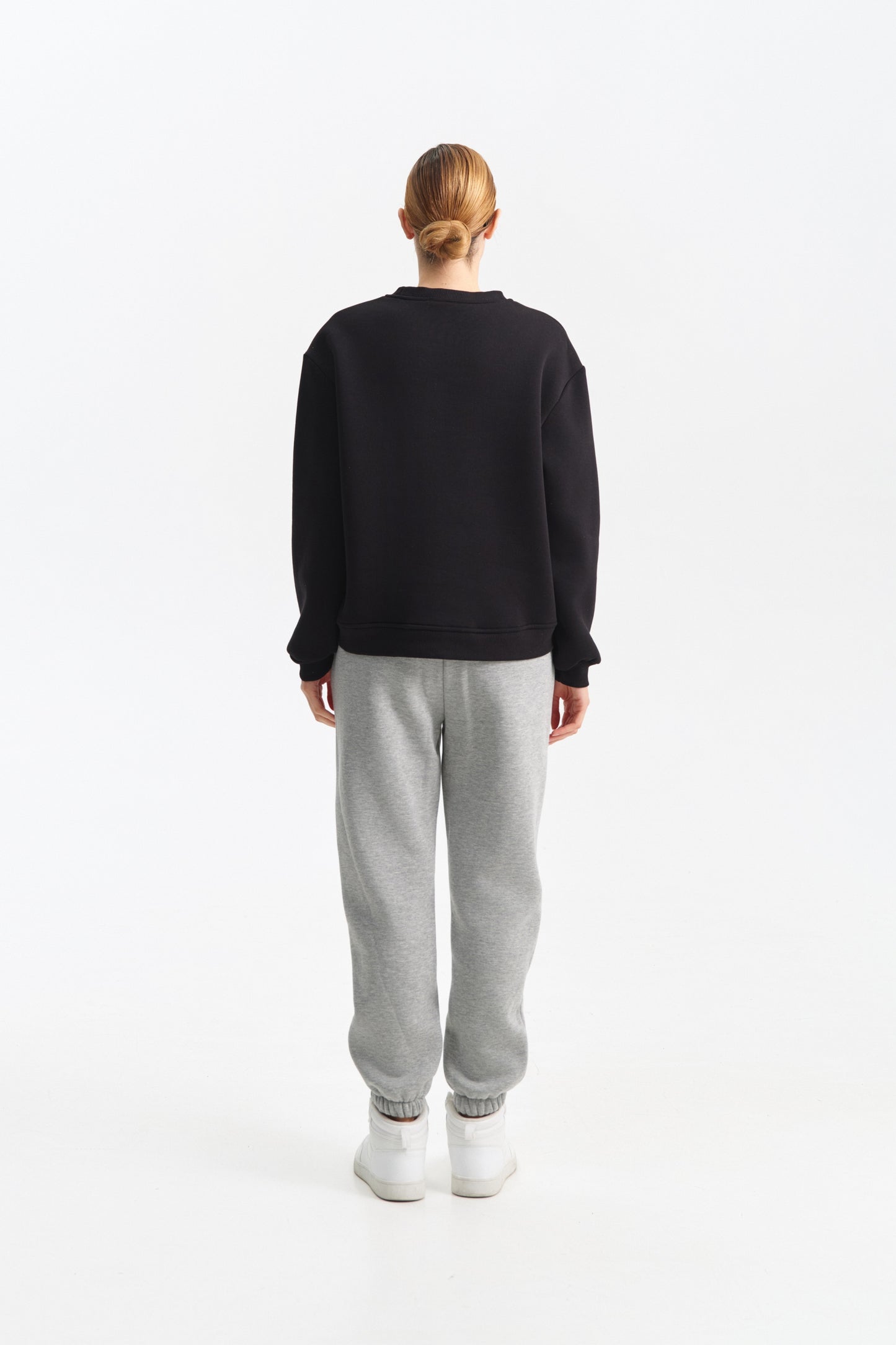 Lumina sweater met print - Zwart