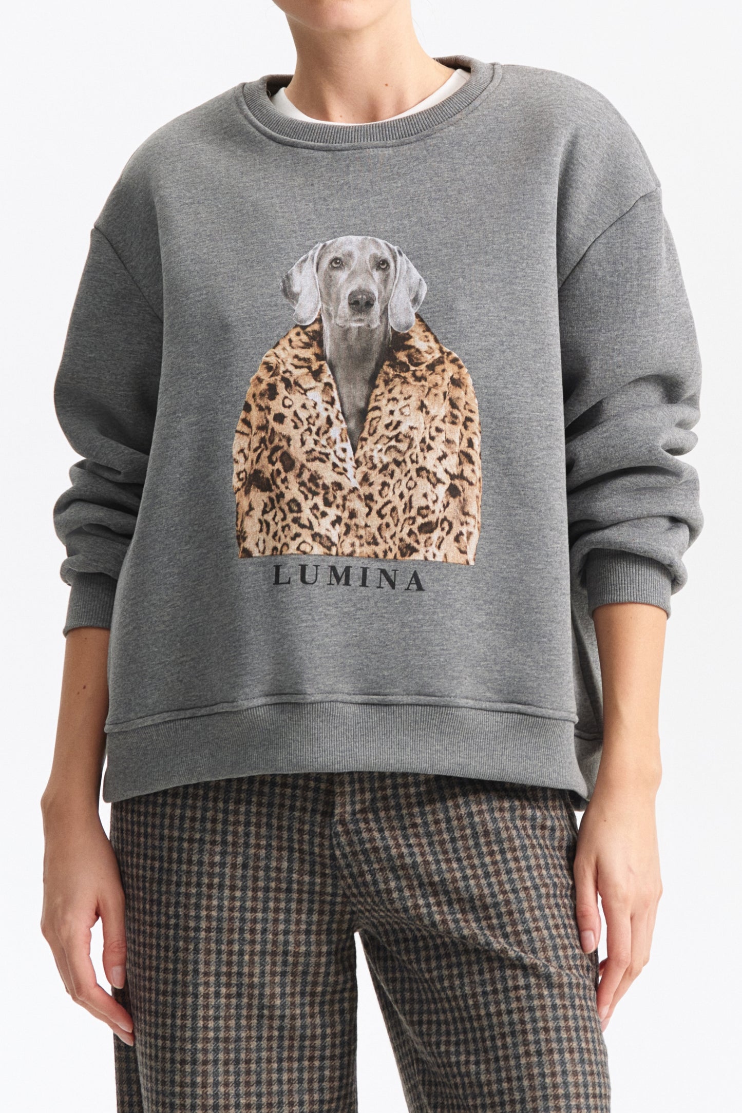 Lumina sweater met print - Zwart