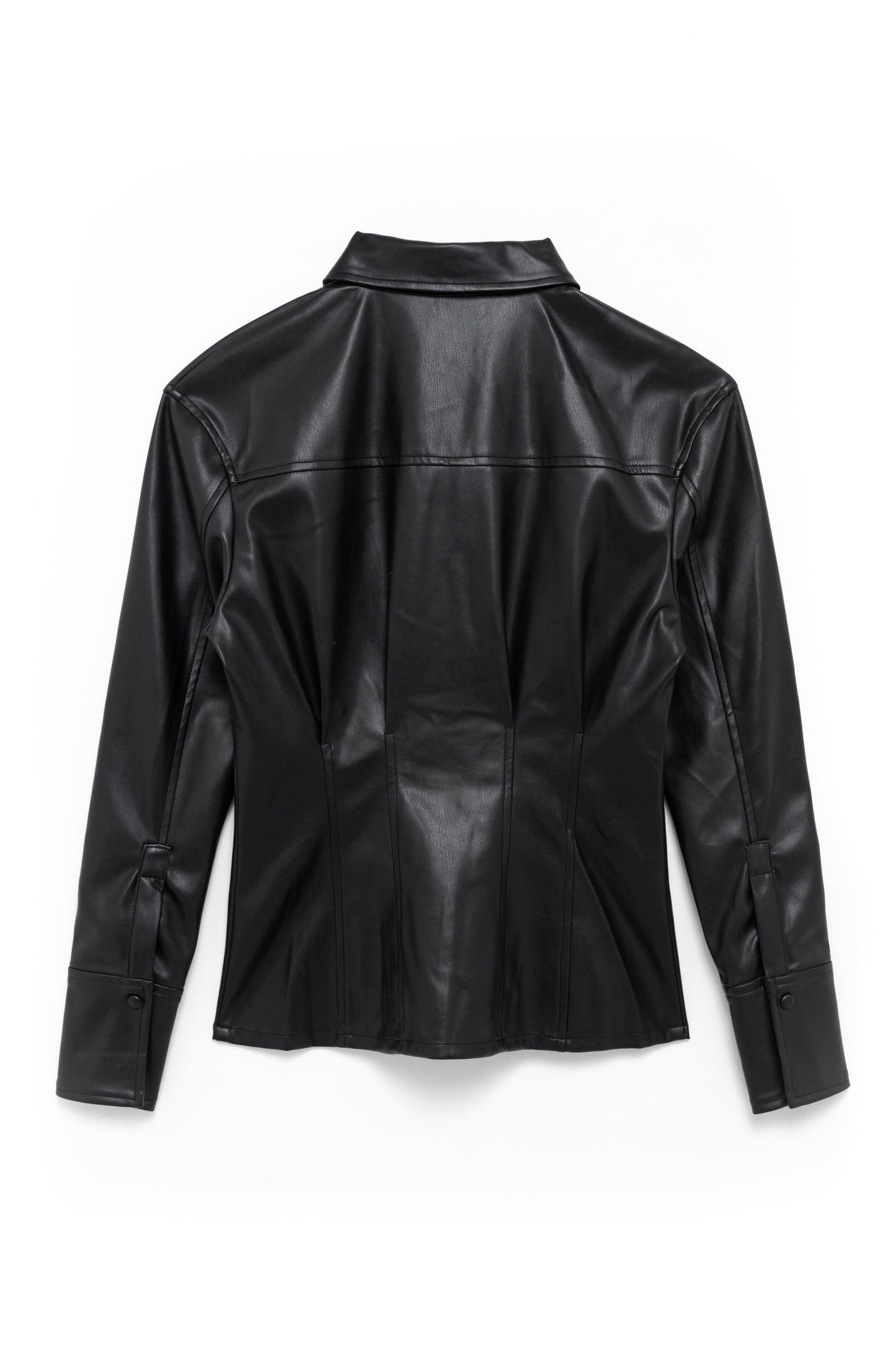 Lumina vegan leather blouse Hayley