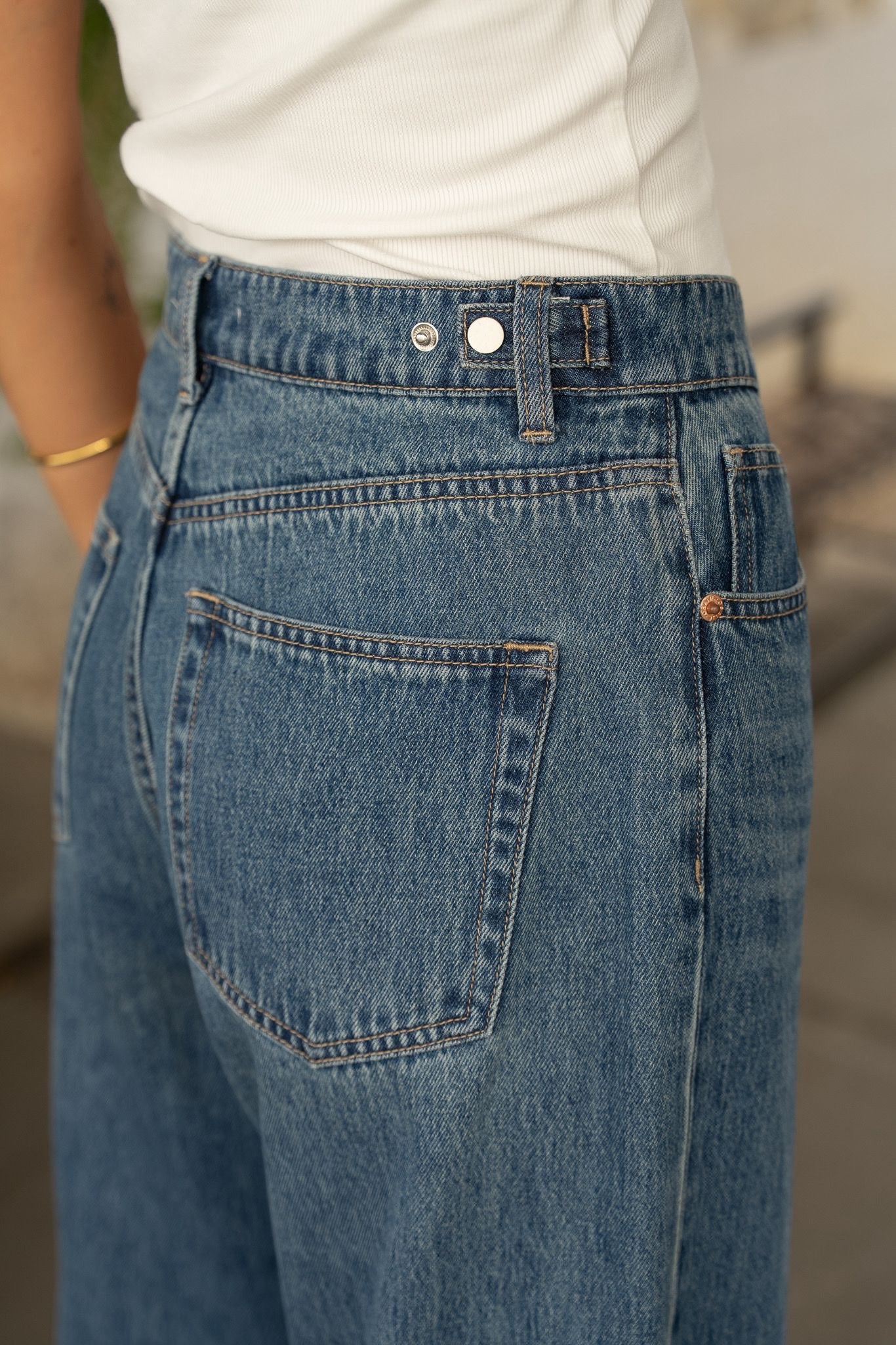 Oraije barrel jeans Brune blauw