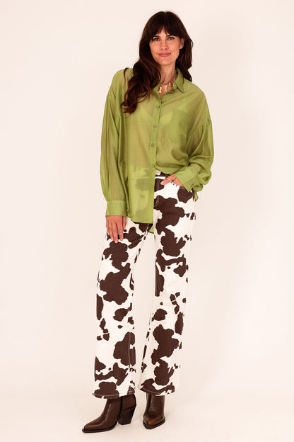 Straight leg jeans cow bruin