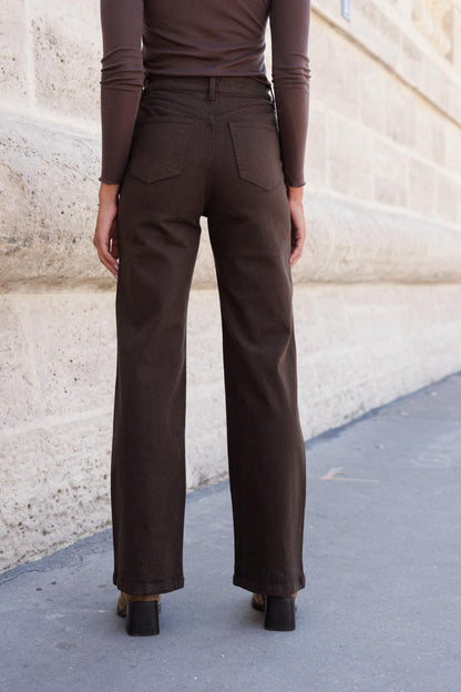 Oraije Barbara straight leg jeans bruin