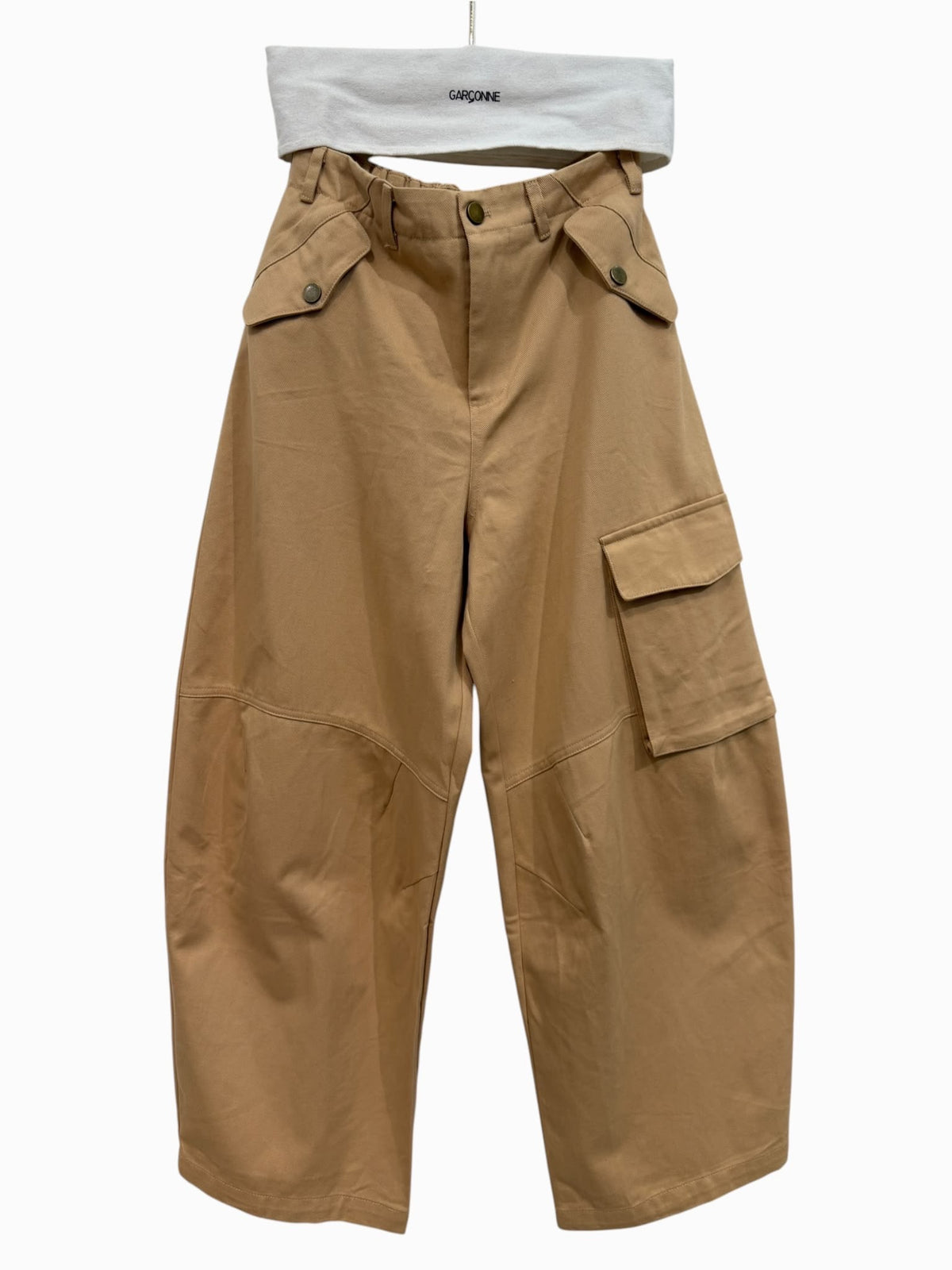 Barrel broek camel