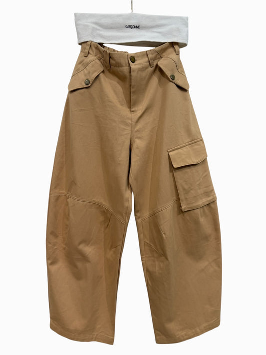 Barrel broek camel