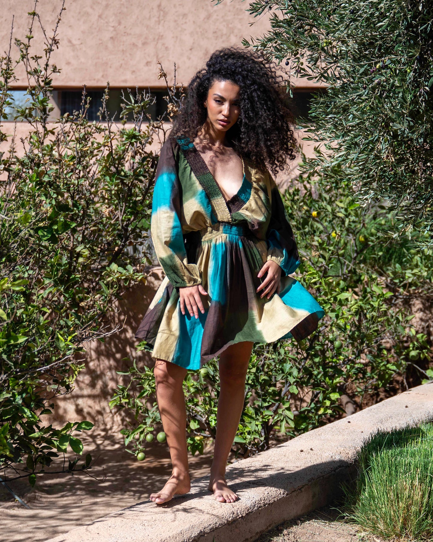 Gold & Silver jurk Kanita groen