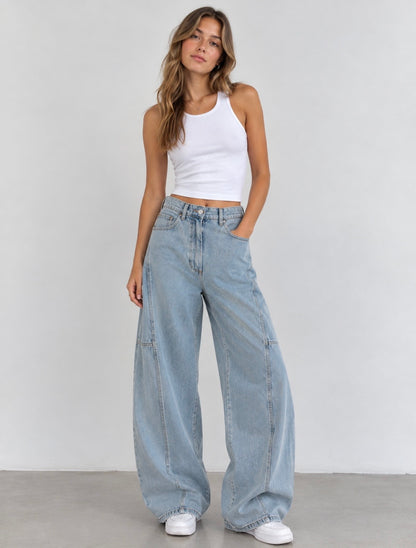 Barrel jeans lichtblauw