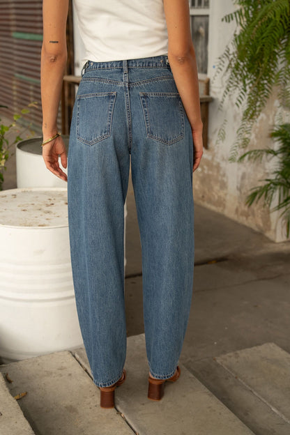 Oraije barrel jeans Brune blauw