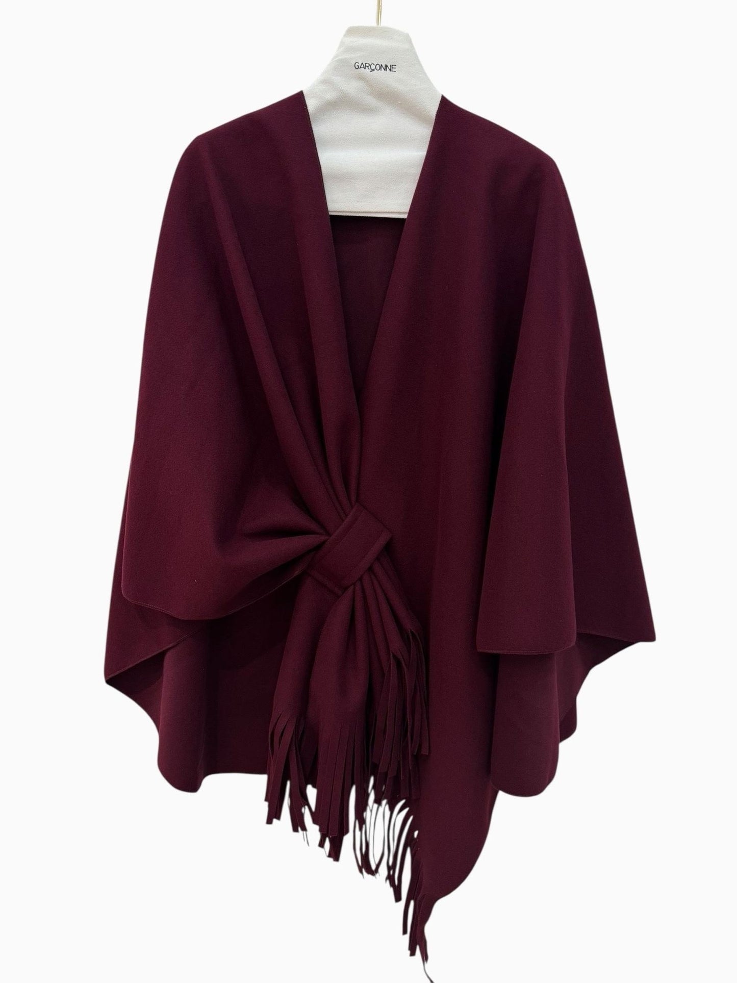 Garçonne poncho vest bordeaux