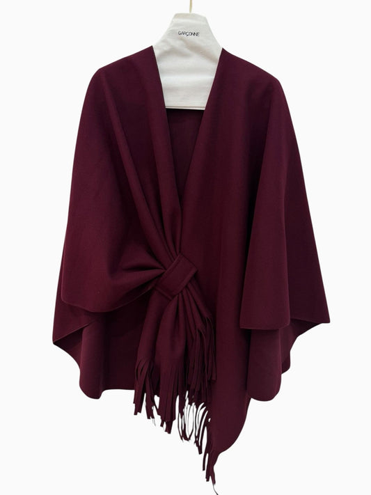 Garçonne poncho vest bordeaux