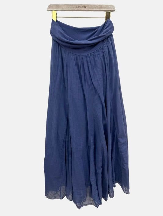 Garçonne rok met brede tricot tailleband (3 kleuren)