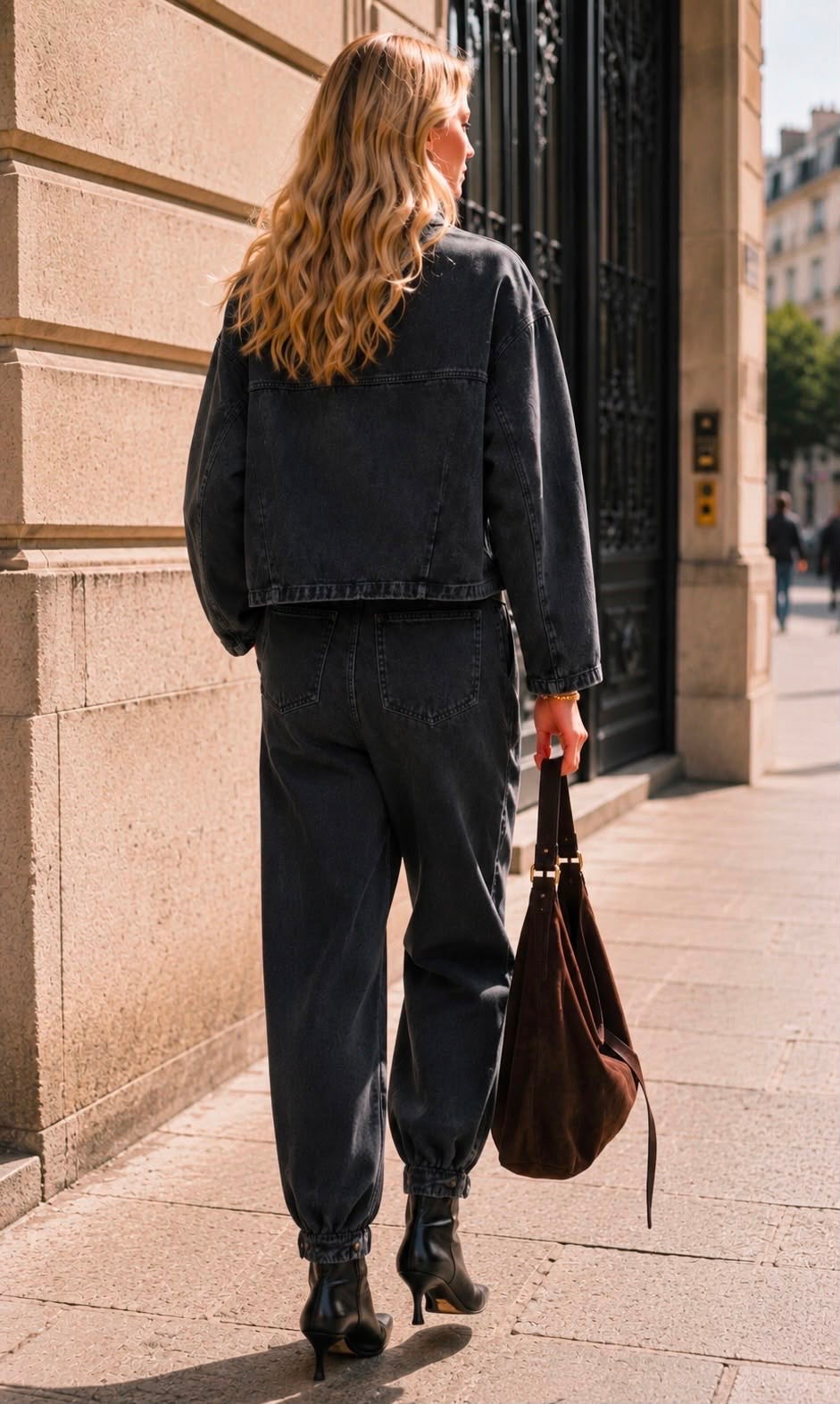 Balloon jeans zwart