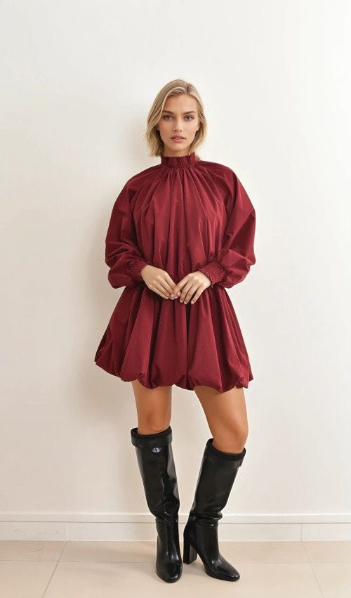 Feelkoo jurk bordeaux