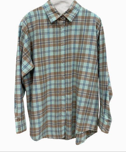 Blouse geruit lichtblauw
