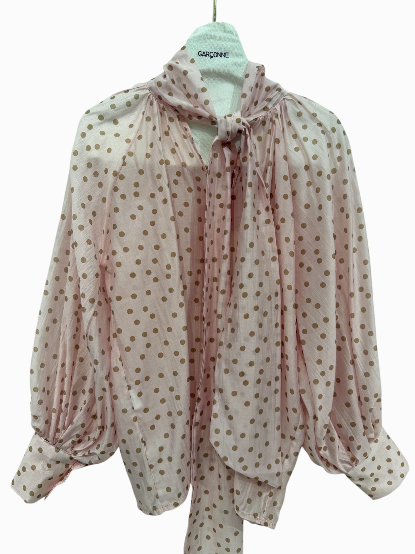 Garçonne striktop polkadots blauw