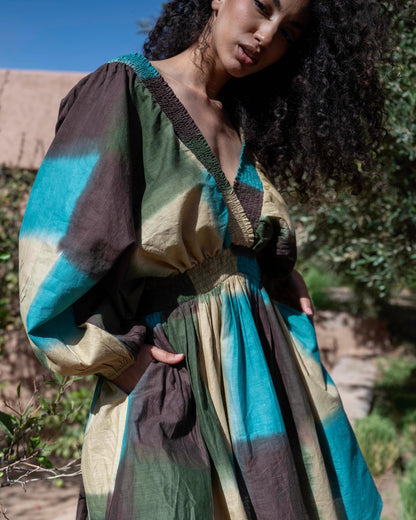 Gold & Silver jurk Kanita groen