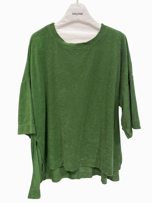 Garçonne oversized top groen