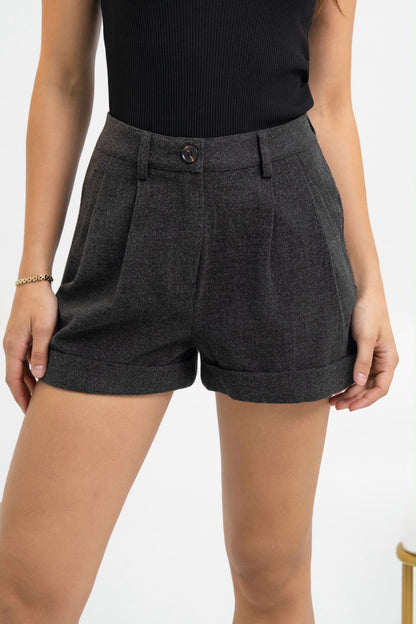 Wollige short zwart
