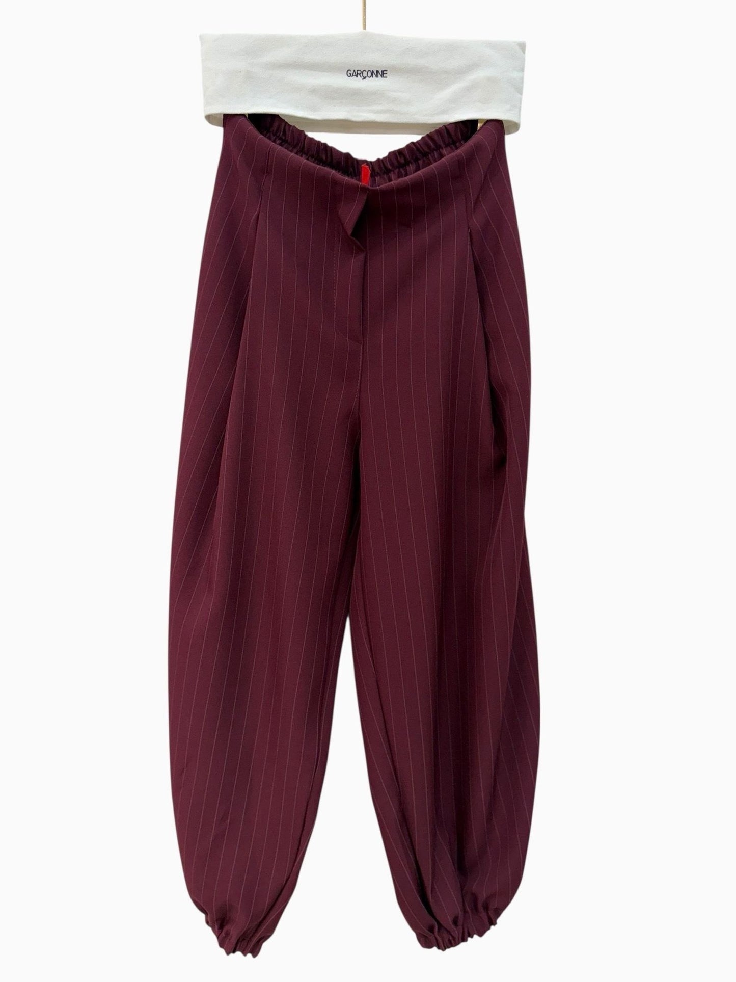Garçonne pantalon streep bordeaux