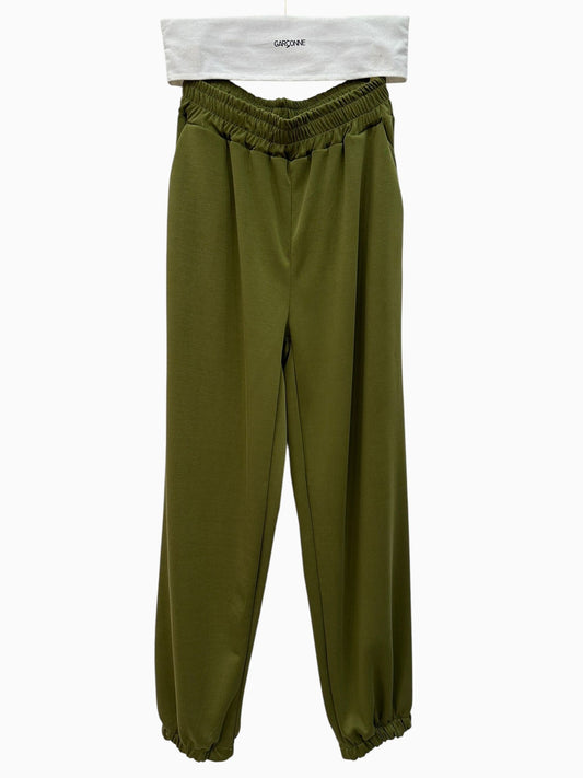 Garçonne comfy broek olijfgroen