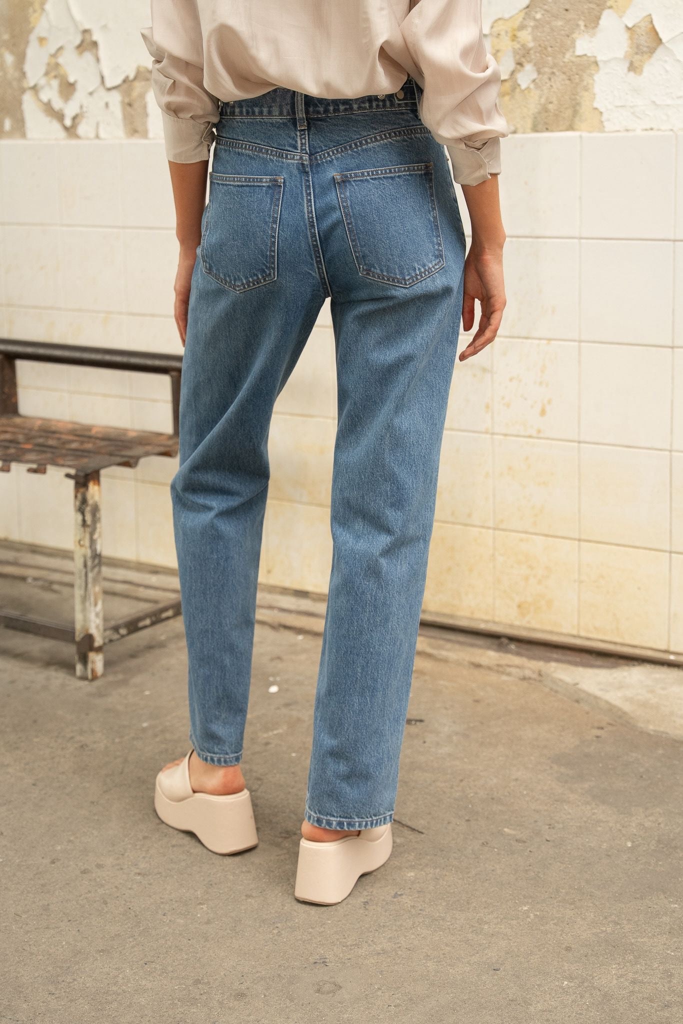 Oraije straight-leg jeans Alix blauw