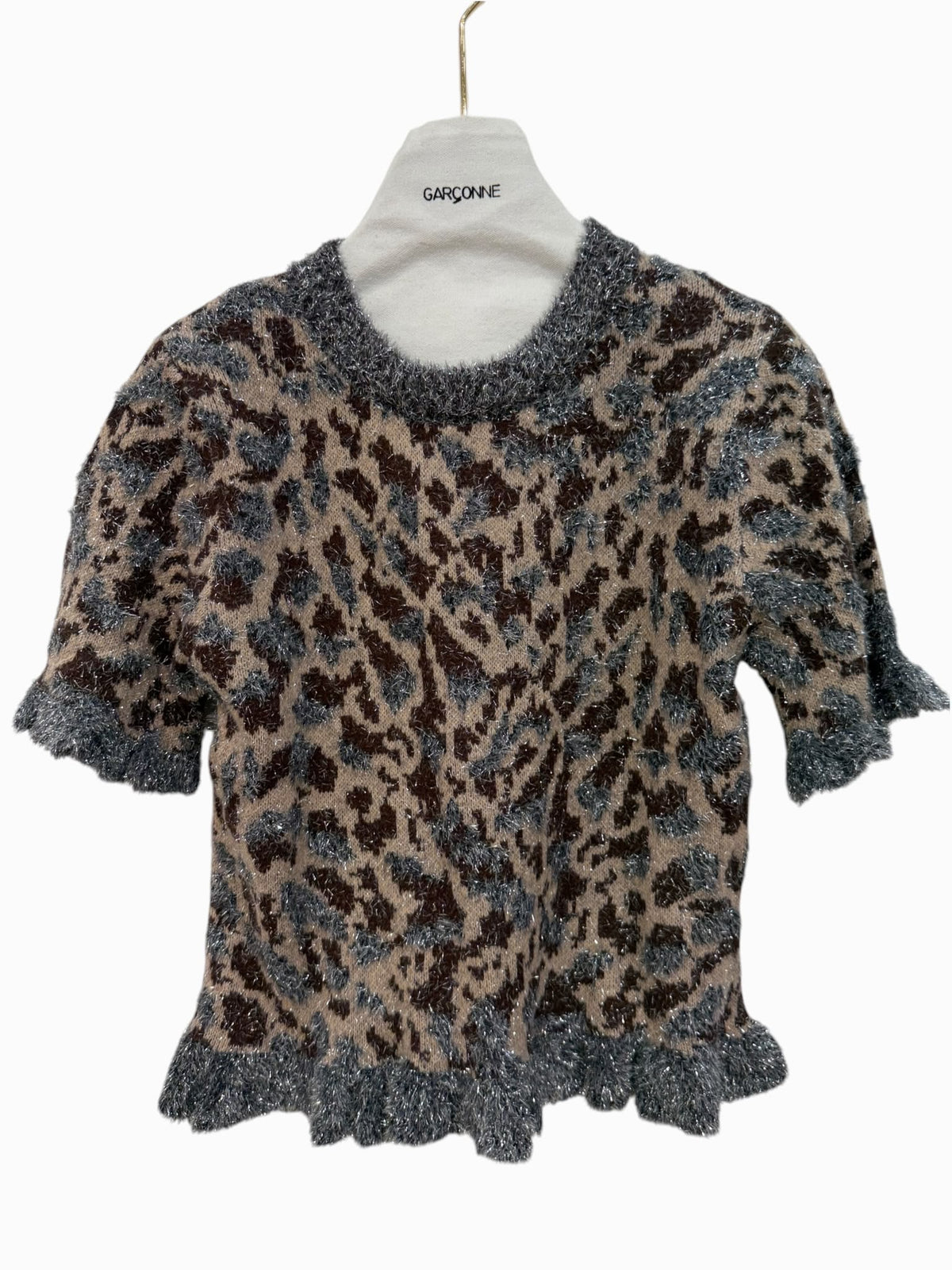 Ruffle truitje bruin/grijs