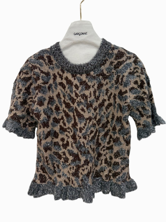 Ruffle truitje bruin/grijs