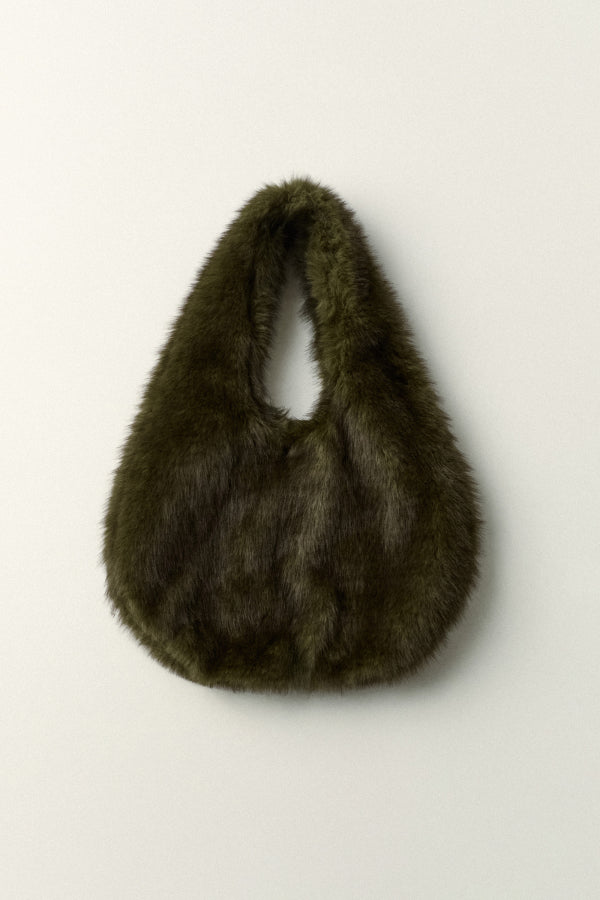 Lumina faux fur tas donkergroen