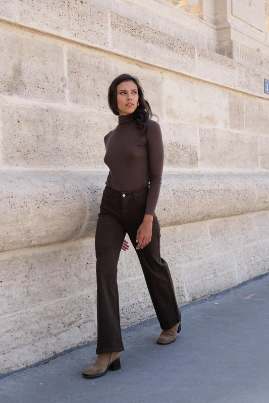 Oraije Barbara straight leg jeans bruin