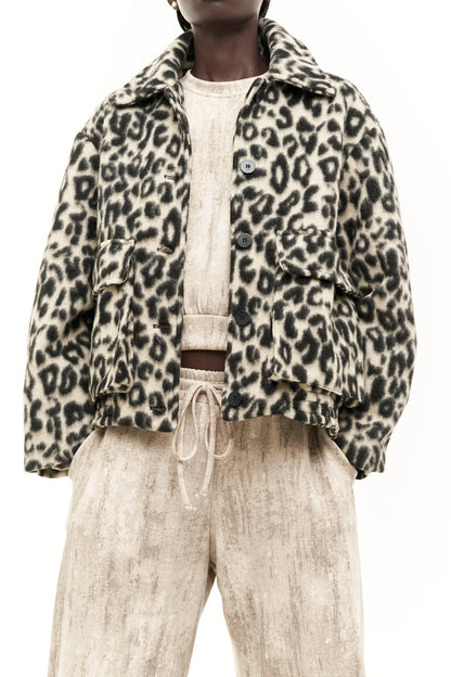 Lumina animal print jasje zwart