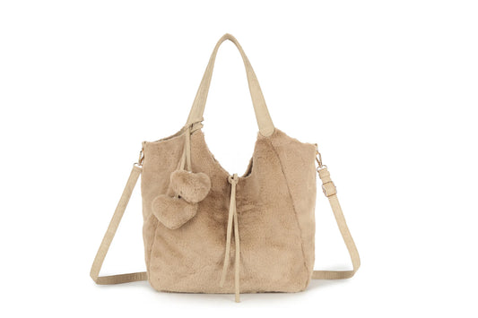 Giuliano kunstbont handtas - Beige
