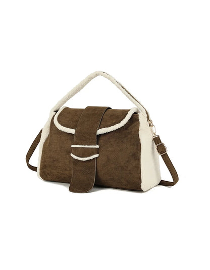 Giuliano teddy handtas met gesp - Beige