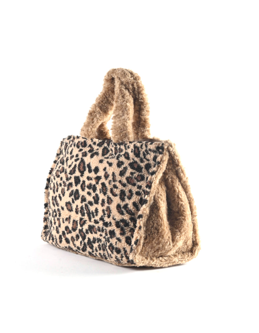 Giuliano teddy handtas panter - Camel