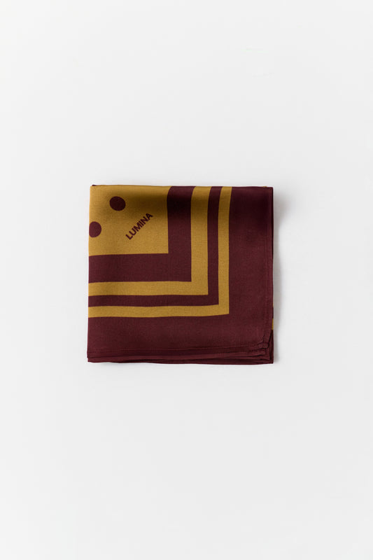 Lumina polkadot sjaal bordeaux