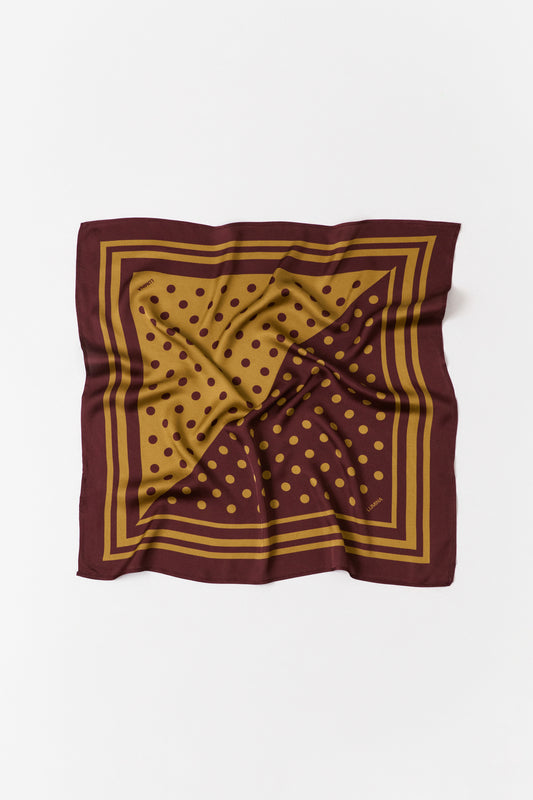 Lumina polkadot sjaal bordeaux