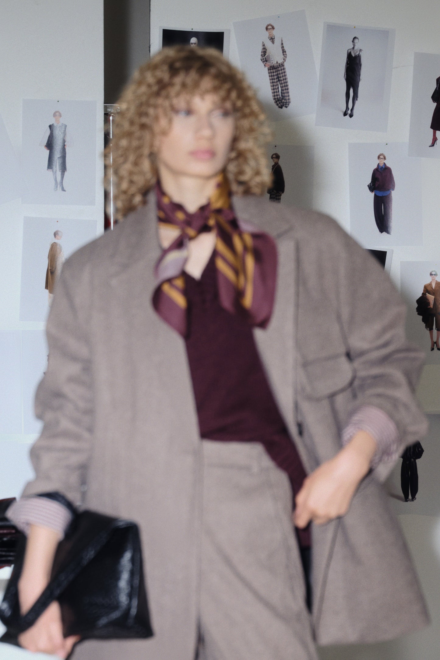 Lumina polkadot sjaal bordeaux