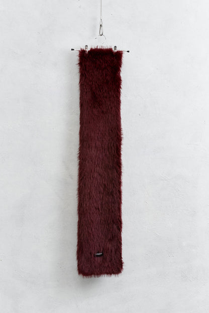 Lumina fake fur sjaal bordeaux